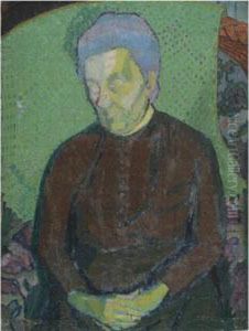 Portrait Of The Artist's Mother Asleep by Harold Gilman