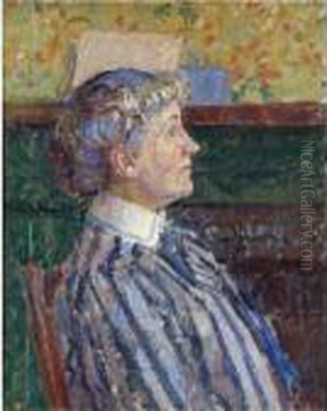 Portrait Of Irene Battiscombe, The Artist's Sister (the Striped Bouse) - view 1