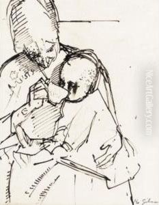 Mother And Child With Cup