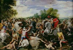 The Victory of Tullus Hostilius (672-640 BC) over the Forces of Veii and Fidenae by Giuseppe Cesari