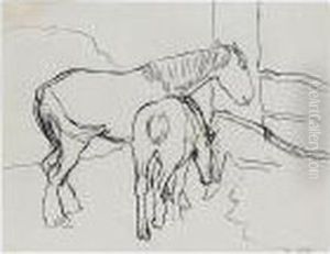 Horse And Foal by Harold Gilman