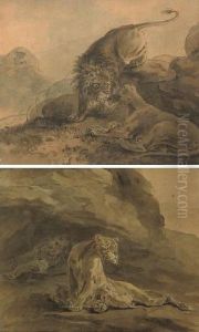 A Lion And Lioness; And The Lions Den by Sawrey Gilpin