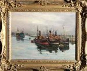 Steam Trawlers In Port