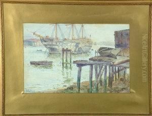 Hms Wellesley In North Shields Harbour