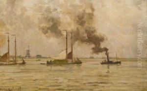 Sur La Meuse (hollande). Dordrecht by Victor Olivier Gilsoul