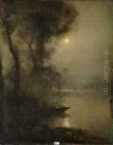 Clair De Lune Sur L'etang by Victor Olivier Gilsoul