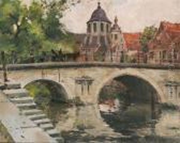 Fountain Bridge With Hanswijk Church (mechelen) - view 1