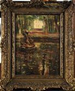 Fontaine Dans Le Parc by Victor Olivier Gilsoul