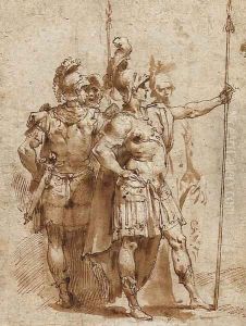 Four soldiers by Giuseppe Cesari