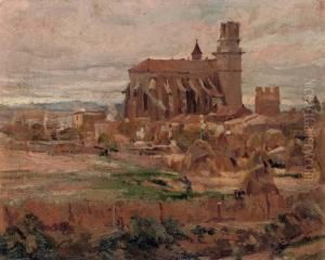 Iglesia En El Campo Con El Mar 
Al Fondo (a Church In The Countryside, With The Sea Beyond) by Francisco Arasa