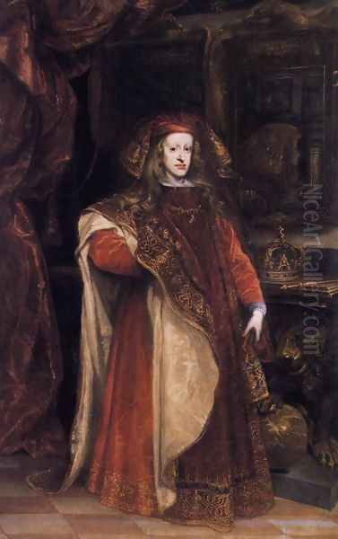 King Charles II of Spain (1661-1700) wearing the robes of the Order of the Golden Fleece - view 1