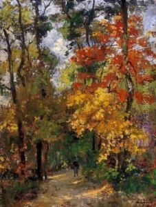 In The Forest Of Autumn by Lajos Gimes