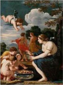``sine Baccho Et Cerere Friget Venus' by Giacinto Gimignani
