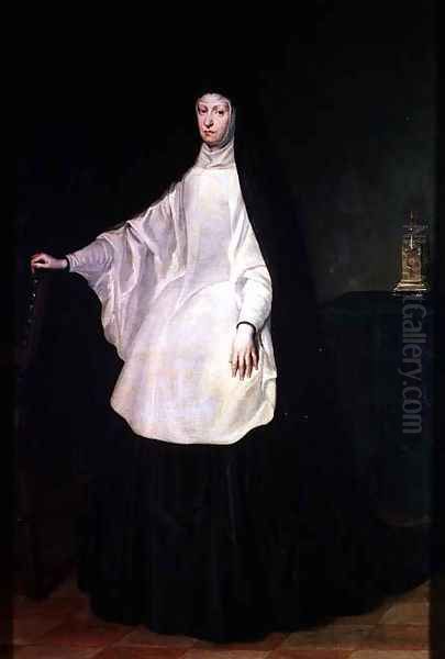 Queen Maria-Anna of Bavaria-Neuburg (1667-1740) Queen of Spain, wife of Charles II (1661-1700), in mourning, c.1700 - view 1