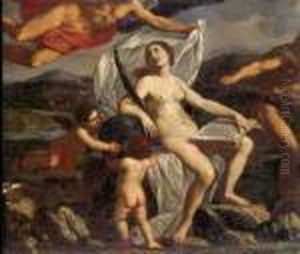 Truth Being Revealed By Time: A Fragment by Giacinto Gimignani