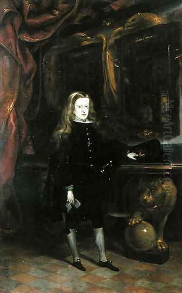 Portrait of Charles II (1661-1700) of Habsbourg aged 12, 1673-85 - view 1