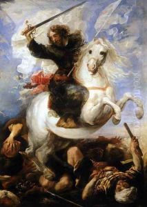 St James the Great in the Battle of Clavijo 1660 by Juan Carreno De Miranda