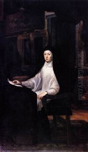 Portrait of Queen Mariana de Austria 1678 by Juan Carreno De Miranda