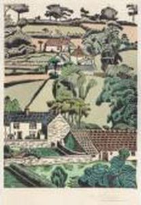 A Corner In Porthleven by Charles Ginner