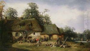 A Farm in Normandy by Nicolas Louis Cabat