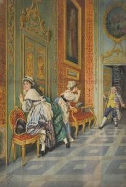Interno Con Ragazze Che Origliano - view 1