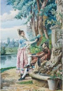 Courting by Belisario Gioja