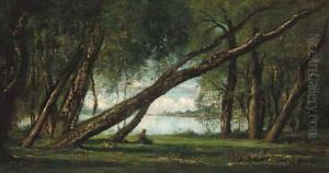 La Seine a Croisy by Nicolas Louis Cabat