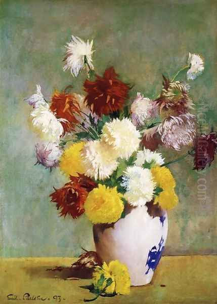 Still Life of Chrysanthemums in a Canton Vase - view 1