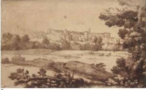 Paesaggio Con Barche by Giovanni Francesco Grimaldi