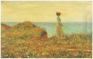 Saint-briac : Elegante A La Pointe Du Crosnier by Leon Giran-Max