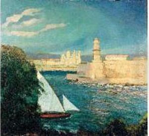 Voilier A La Sortie Du Port De Marseille