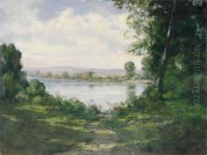 La Seine A Eragny by Leon Giran-Max