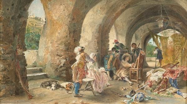 "the Brigand's Bride" 1876, Bears Inscription On Mount - view 1