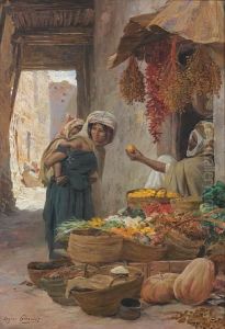 The Fruit Seller by Eugene-Alexis Girardet