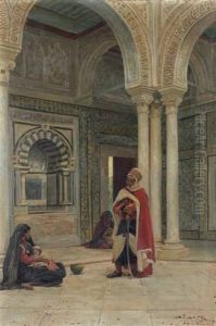 Interieur Du Dar Hussein, Execute En 1903 by Eugene-Alexis Girardet
