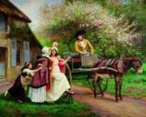 La Visite A Maman by Jules Girardet