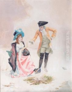 Champagne Au Bord Du Lac by Jules Girardet