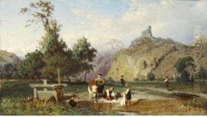 Lavandieres Au Bord D'une Riviere