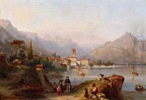 Veduta Della Riva Del Lago Di Garda