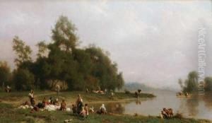 ''laundresses At The Riverbank''