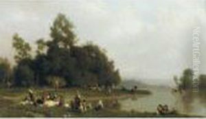 Laundresses At The Riverbank