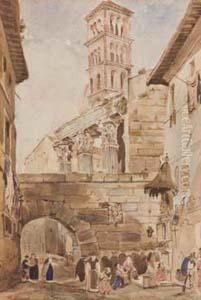 Scorcio Con Architetture (roma, Via Baccina)
