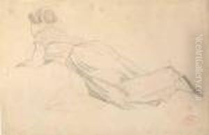 Figure Study Of A Reclining Woman In A Long Skirt Figure Study Of A Reclining Woman In A Long Skirt