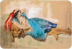 Odalisque A La Robe Bleue