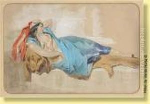 Odalisque Endormie by Eugene Pierre Francois Giraud