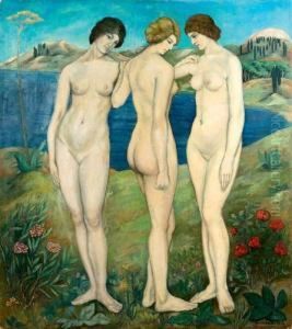 Les Trois Grces by Pierre Paul Girieud