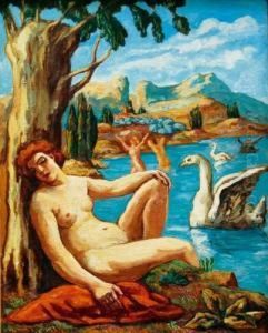 Femmes Nues Se Baignant by Pierre Paul Girieud
