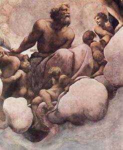 The vision of St. John in Patmos, detail St. Simon