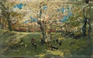 Le Pommier En Fleurs by David Eugene Girin