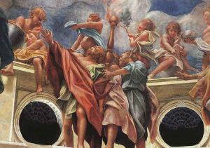 Assumption Of The Virgin Detail Of The Apostles by Antonio Allegri da Correggio